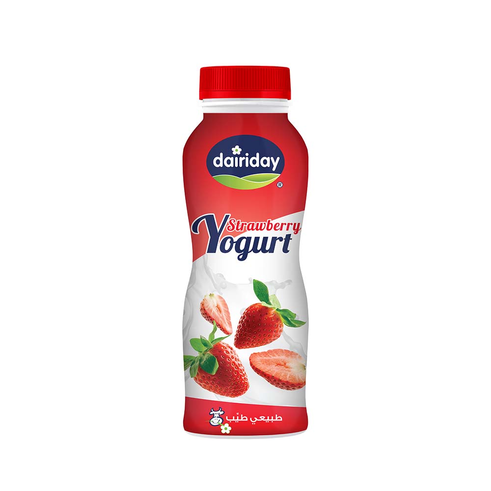 Dairiday Yogurt Strawberry 250ml - Dairy Lebanon