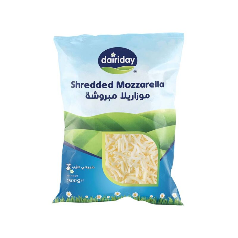 Dairiday Shredded Mozarella 1500g - Cheese Dairy Lebanon