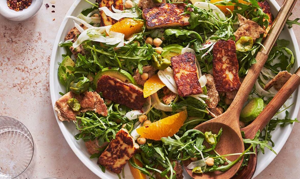 Dairiday recipe Glazed Halloumi Salad