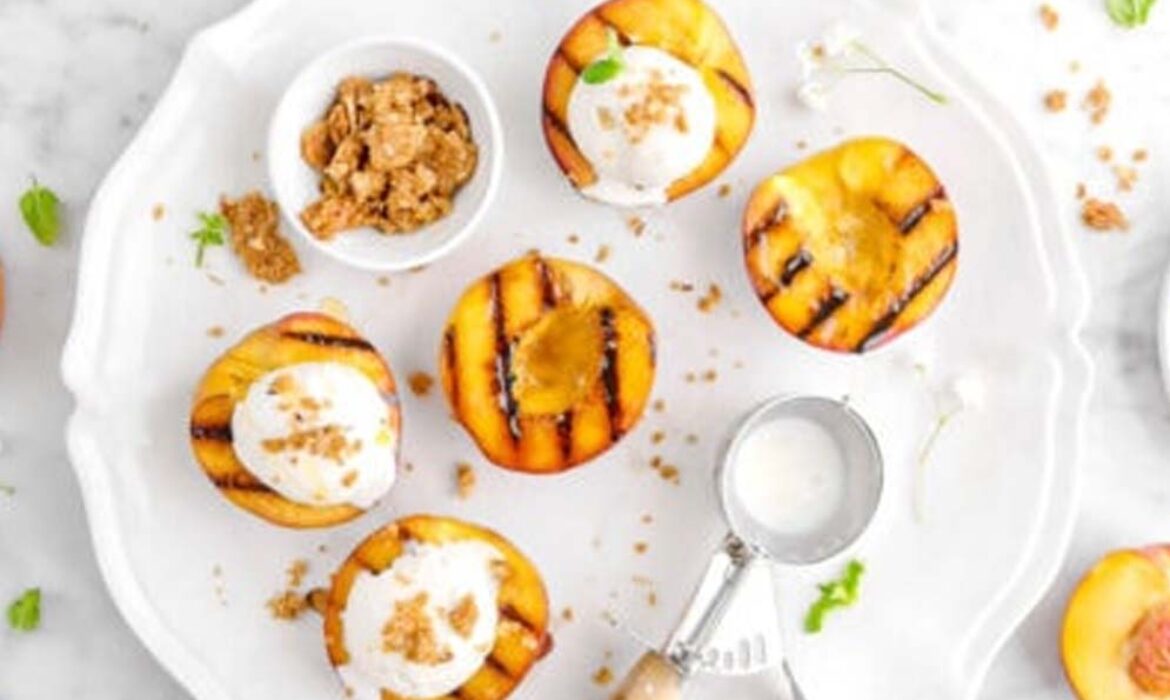 Dairiday recipe Caramelized Grilled Peach Kashta