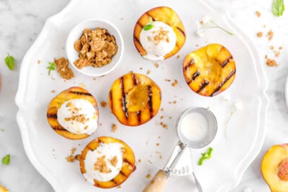 Dairiday recipe Caramelized Grilled Peach Kashta