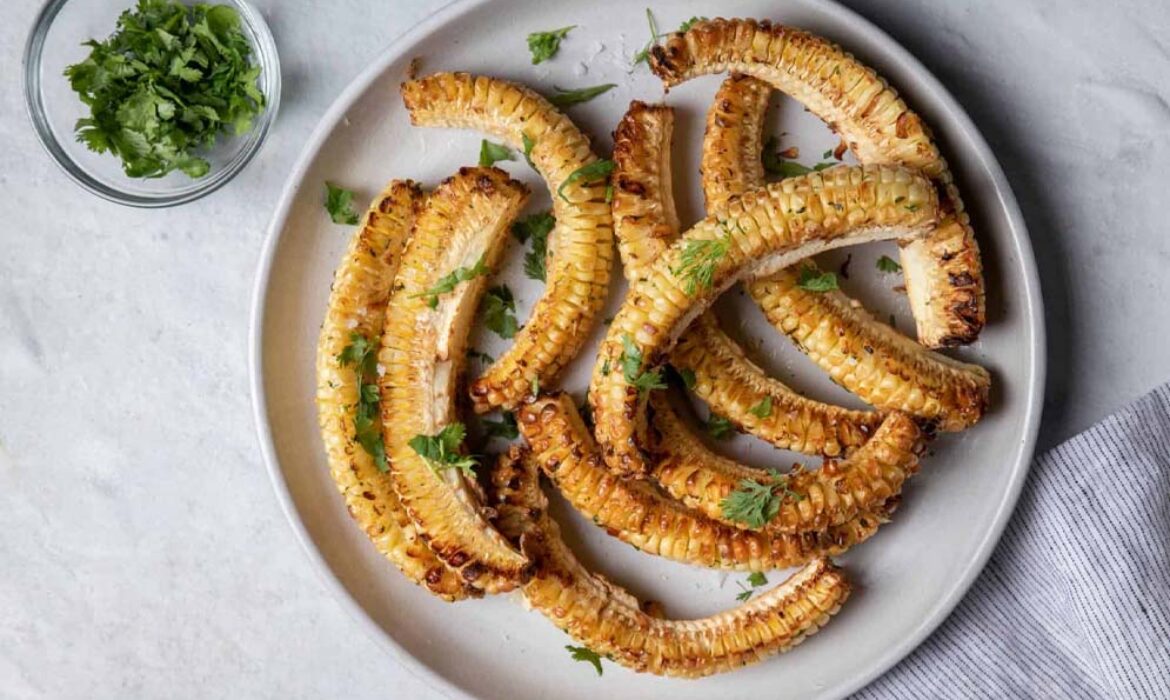 Corn Ribs with Spreadable Cheese