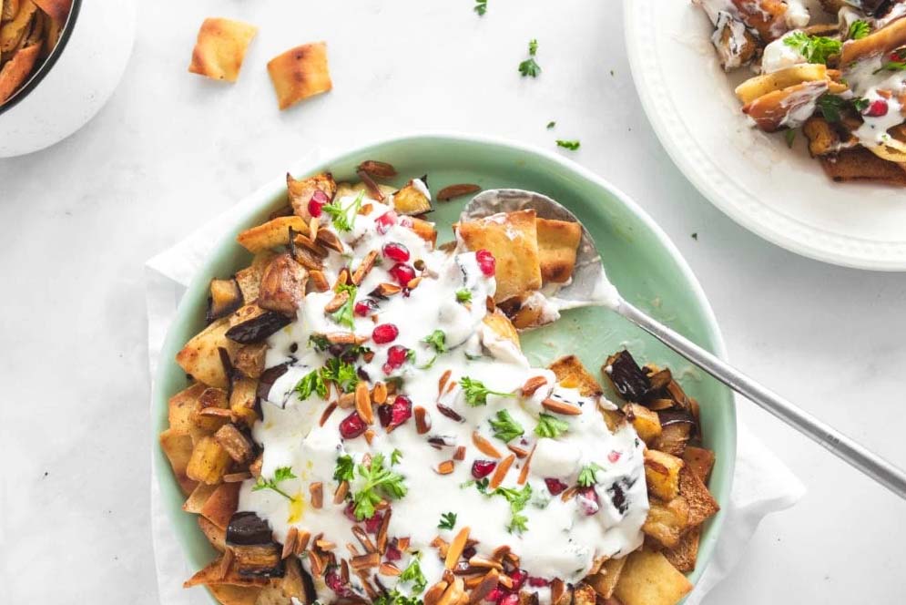 Dairiday recipe Eggplant Fatteh