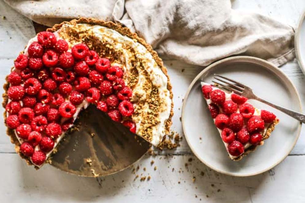 Dairiday recipe Pistachio Raspberry Tart